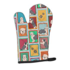 Lots of Old English Sheepdog Oven Mitt Heat Resistant Thick Oven Mitt for Hot Pans and Oven, Kitchen Mitt Protect Hands, Cooking Baking Glove